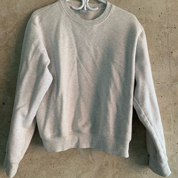 TNA Cozy Fleece Crewneck, Grey, Size S - Picture 1 of 4